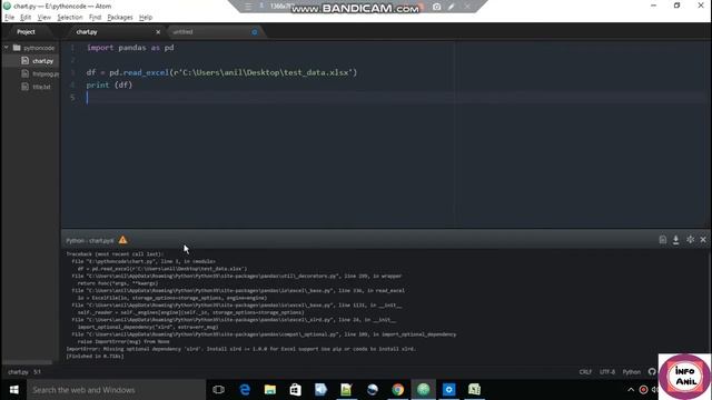Missing optional dependency 'xlrd' in python || How to resolve xlrd error in python | infoanil смотреть онлайн