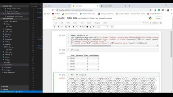 Html tables in Django Applications || Django tutorial 2020 ||