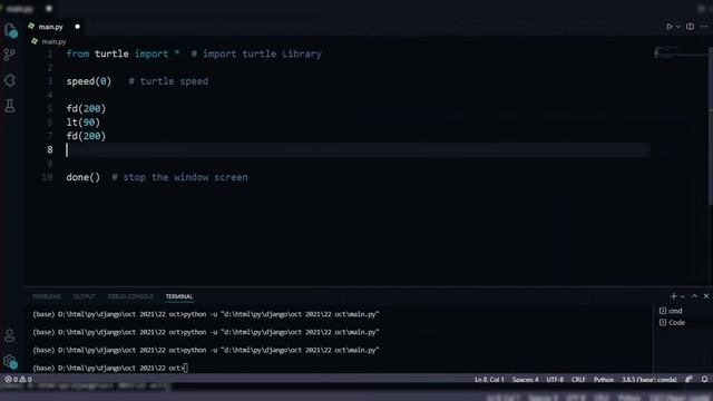 Draw Square by using Turtle Library Python | Tutorial #python #tutorial смотреть онлайн
