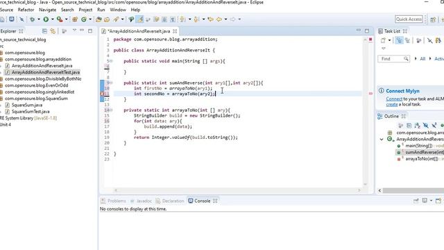 How to add two Integer arrays and get the reverse of sum of its two arrays. смотреть онлайн