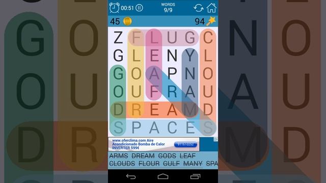Word search game for Android смотреть онлайн