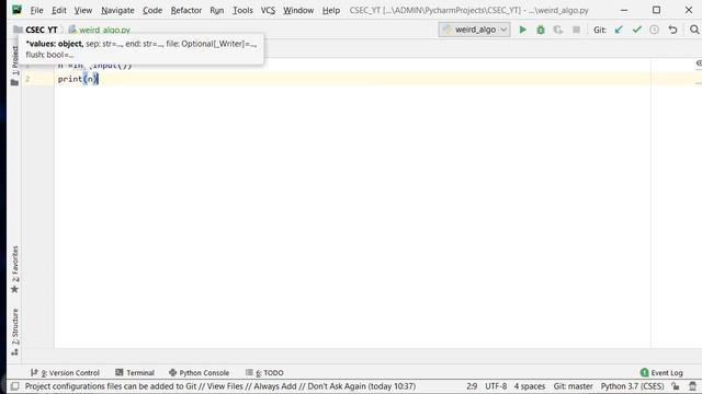 PYTHON Weird Algorithm - CSES Introductory Problems #1 смотреть онлайн