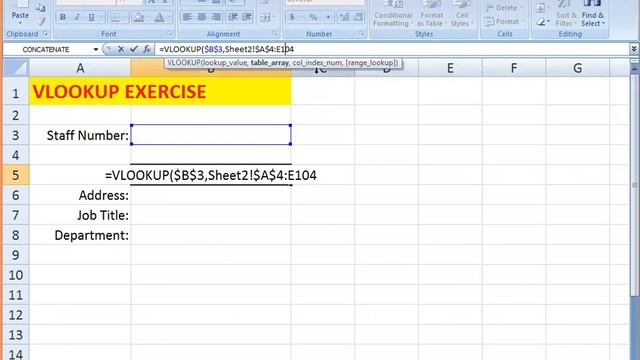 How to use VLOOKUP function in Excel Training Exercise смотреть онлайн