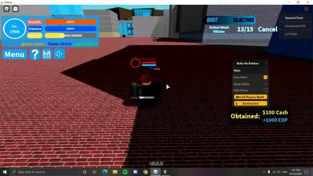 Roblox Boku No Roblox: Remastered Hack/Script Auto Farm, Auto Quest, Hide Name And MORE смотреть онлайн