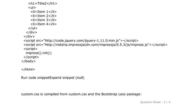 HTML : Bootstrap slides in impress.js смотреть онлайн