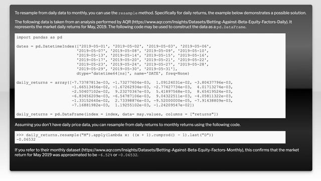 Resample Daily Data to Monthly with Pandas (date formatting) смотреть онлайн