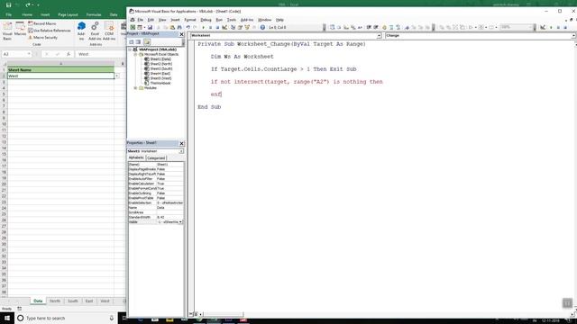 Excel VBA - Hide sheets based on drop down values in excel cell смотреть онлайн
