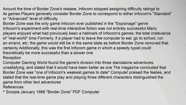 Border Zone (video game) смотреть онлайн