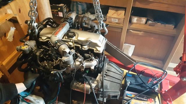 Toyota engine 2L-T 2.4 turbo diesel - first start смотреть онлайн
