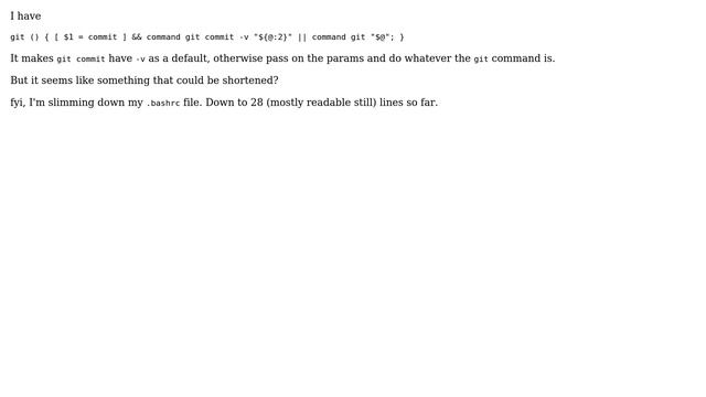 Unix & Linux: Is there a way to make git commit have -v as a default? смотреть онлайн