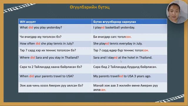 №9 АНХАН ШАТНЫ АНГЛИ ХЭЛ PAST SIMPLE TENSE-ЭНГИЙН ӨНГӨРСӨН ЦАГ смотреть онлайн