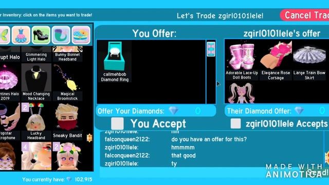 WHAT PEOPLE TRADE FOR THE CALLMEHBOB RING| Roblox Royale High смотреть онлайн