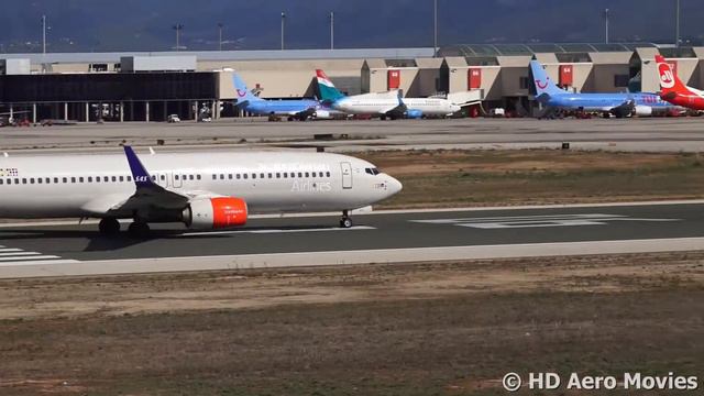 LN-RGC SAS Scandinavian Airlines Boeing 737-86N(WL) TAKE OFF Palma de Mallorca PMI-LEPA [1080p] смотреть онлайн