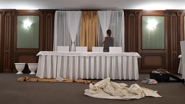 #119 Оформление свадьбы тканью президиум молодых смотреть онлайн