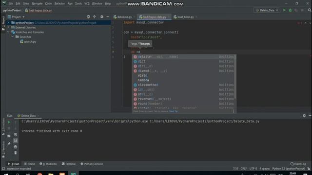Bagaimana Menghapus Data Dalam Tabel Database MySql Menggunakan Bahasa Python | Pemograman 1 смотреть онлайн