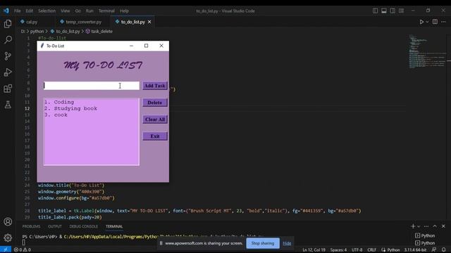 To-Do-List using Python | TechnoHacks Edutech | PixelCodeArtistation #edutech #python #vscode смотреть онлайн