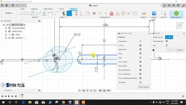 Fusion 360 beginner's Exercise #16 - Fusion 360 tutorial | Spark Plug | смотреть онлайн