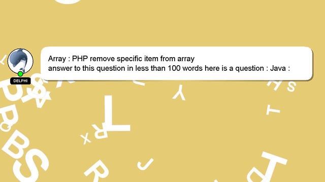 Array : PHP remove specific item from array смотреть онлайн