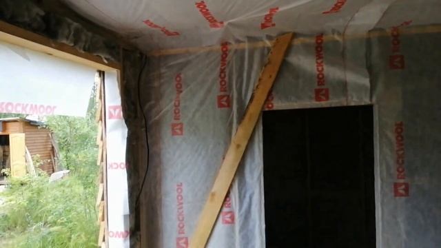 Каркасная баня своими руками. Утепление стен. Отделка фасада. Часть 4 смотреть онлайн