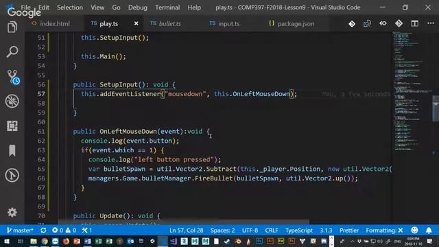 COMP397 - F2018 - Lesson 9 - Part 1 - Player Bullets смотреть онлайн