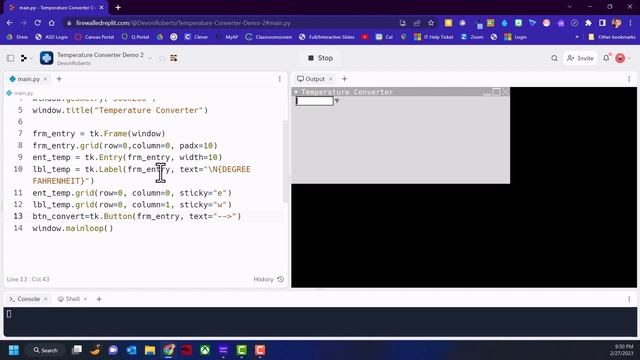 Python Tkinter Temp Converter Project смотреть онлайн