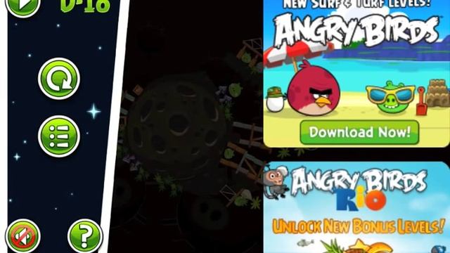 Angry Birds Space - Danger Zone - 3 Stars Walkthrough - All levels Theme #D смотреть онлайн