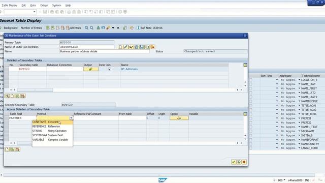SAP ABAP SE16H Create Join condition on multiple tables смотреть онлайн