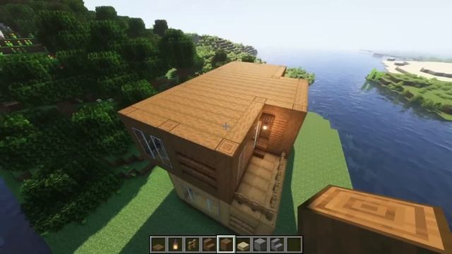 ✅Cómo hacer una casa MODERNA de MADERA en Minecraft? (FÁCIL Y RÁPIDO) (#1) смотреть онлайн