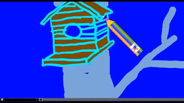 как нарисовать домик для птичек #скворечник смотреть онлайн