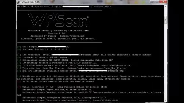 Enumerasi Users Wordpress Dengan WPScan @ Kali Linux смотреть онлайн