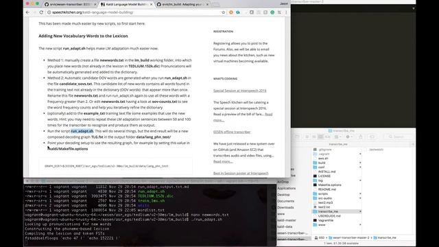 Attempt to Add Vocabulary to srvk/eesen-transcriber for Speech Recognition смотреть онлайн