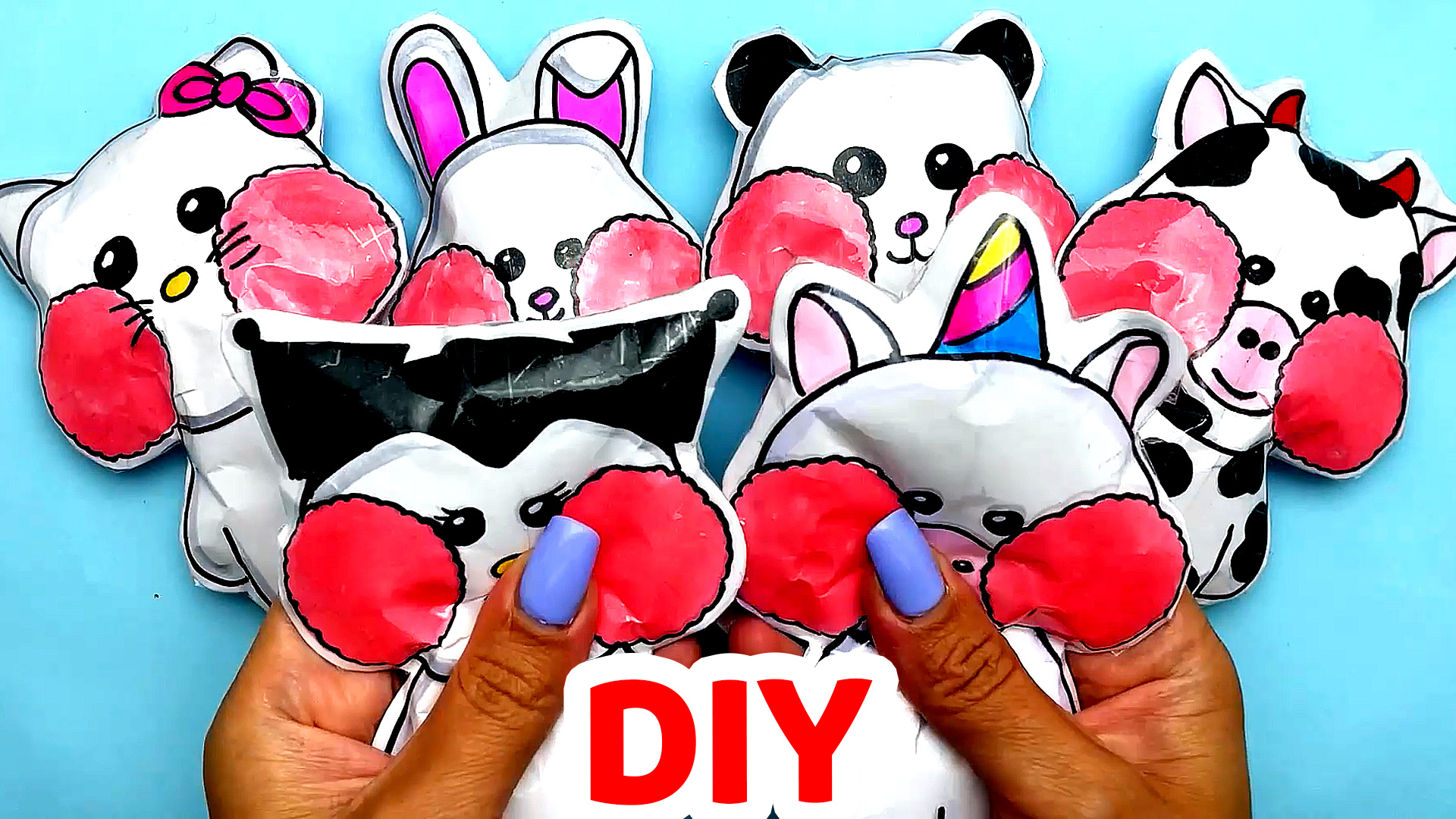 Сквиши Лалафанфан своими руками из бумаги. Сюрпризы Юльки DIY. смотреть онлайн