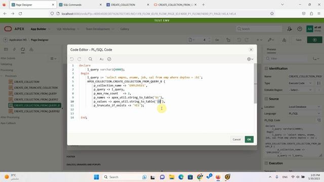 APEX_COLLECTION : CREATE_COLLECTION_FROM_QUERY_B Procedure смотреть онлайн