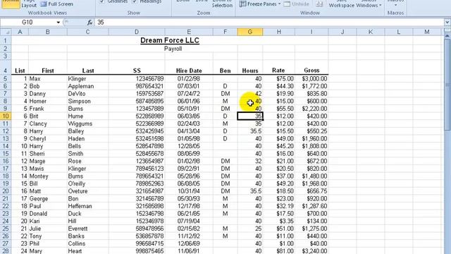 Excel 2010: Split Window смотреть онлайн