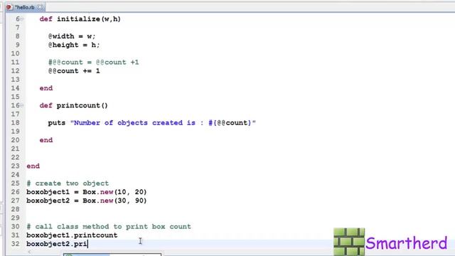 #17 Ruby Tutorial - Codes for Class Variable (@@x) & " Self.method() " in Ruby Class смотреть онлайн