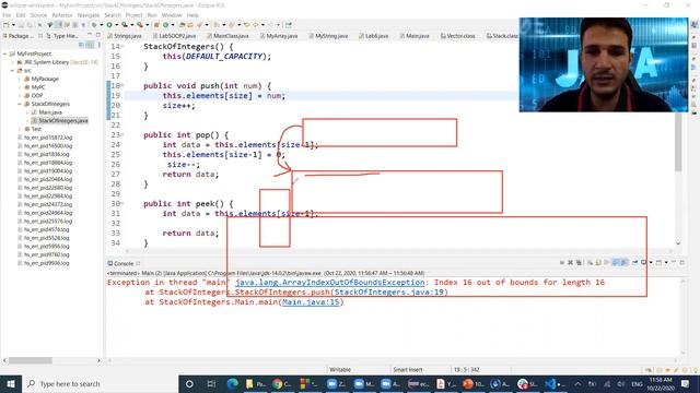 14 - Java programming - stack of integers and wrapper classes смотреть онлайн