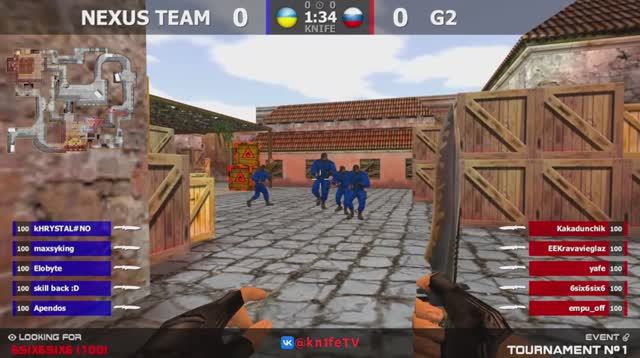 Финал турнира по CS 1.6 от проекта "TOURNAMENT CS 1.6" [NEXUS TEAM -vs- G2] 1map @kn1feTV смотреть онлайн