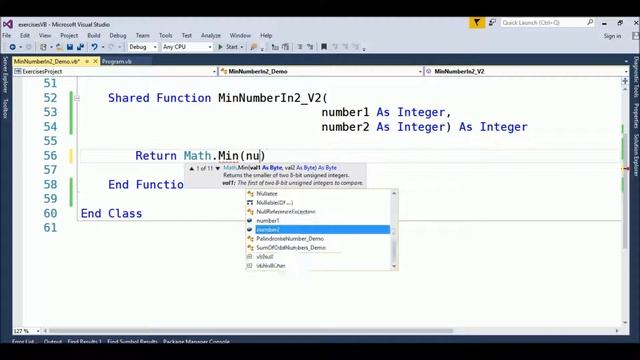 min number of 2 in vb.net смотреть онлайн