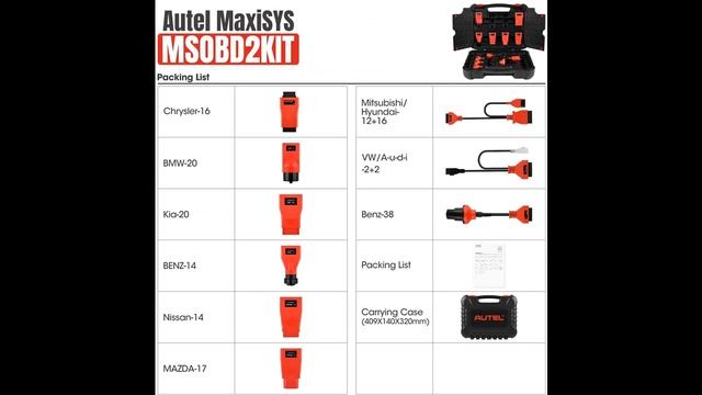 Autel MaxiSys MSOBD2KIT Non-OBDII Adapter Kit смотреть онлайн