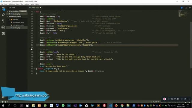 Using phpmailer sending Emails in PHP from live server with SMTP - Easy смотреть онлайн