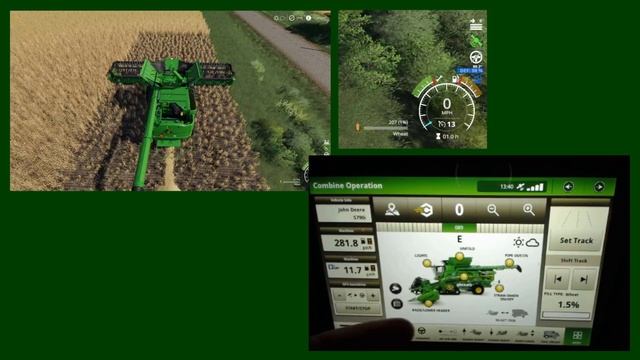 John Deere Gen 4 Combine Touch Screen for FS19 - Sim Dashboard смотреть онлайн