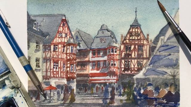 Brian Lemmerman - Timelapse Travel Watercolor - Limburg an der Lahn смотреть онлайн