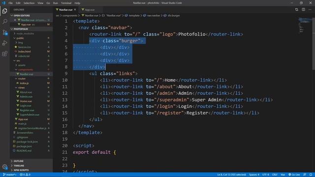 Photofolio ( Vue + Firebase ) - 03 Navigation Bar смотреть онлайн