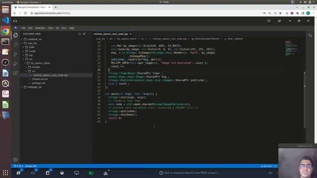 How to integrate OpenCV with ROS2 using C++ смотреть онлайн