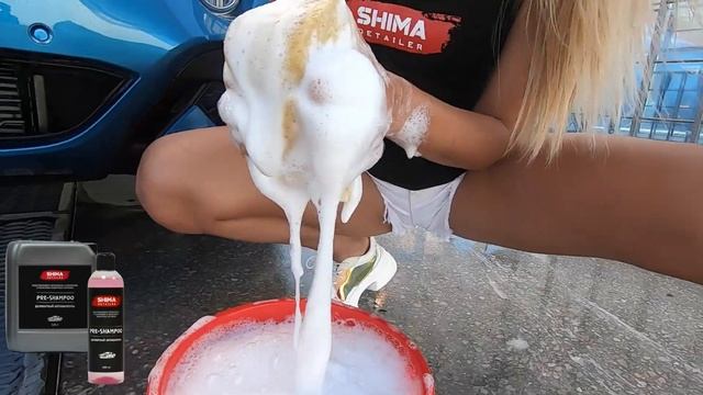 Ручная мойка автомобиля автохимией SHIMA DETAILER "PRE-SHAMPOO" смотреть онлайн