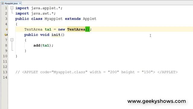 Text Area in Java Applet (Hindi) смотреть онлайн
