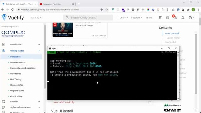 Tutorial Vuetify Indonesia #3 - Instalasi Vuetify смотреть онлайн