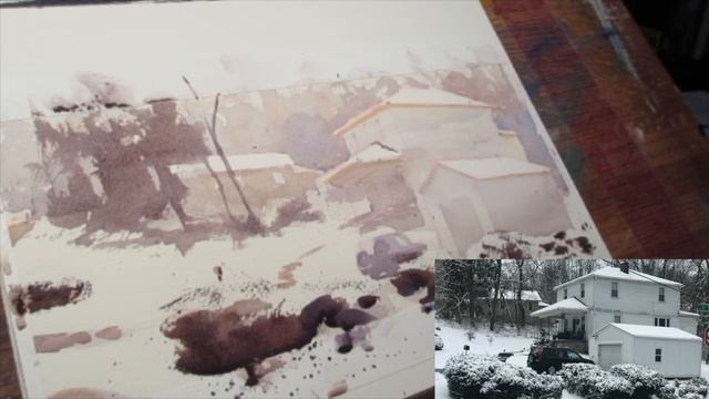 Snowy House Full Watercolor Demo смотреть онлайн
