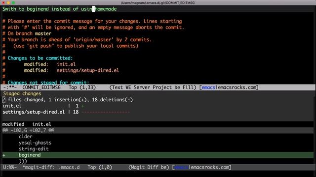 Emacs Rocks! Episode 17: Magit смотреть онлайн