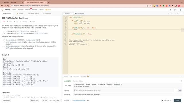 [ LeetCode 295 ] [Hard] Python3 solution / LeetCode 295 Find Median from Data Stream 英文讲解 / Python смотреть онлайн